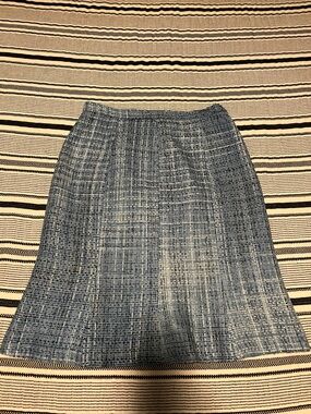 Kasper Blue Tweed Skirt